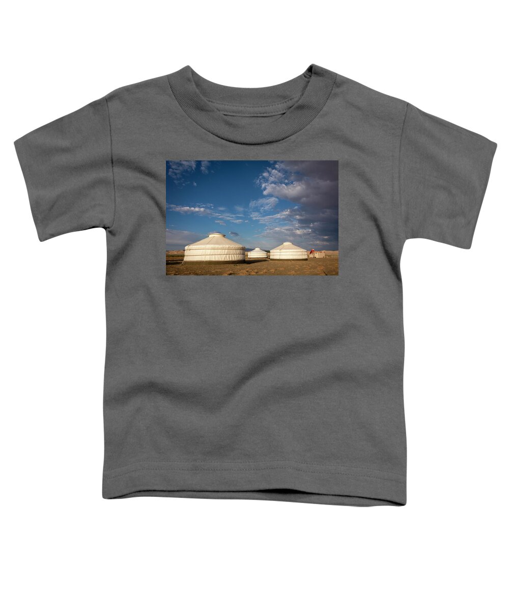 Yurt Toddler T-Shirt featuring the photograph Yurts by Martin Vorel Minimalist Photography