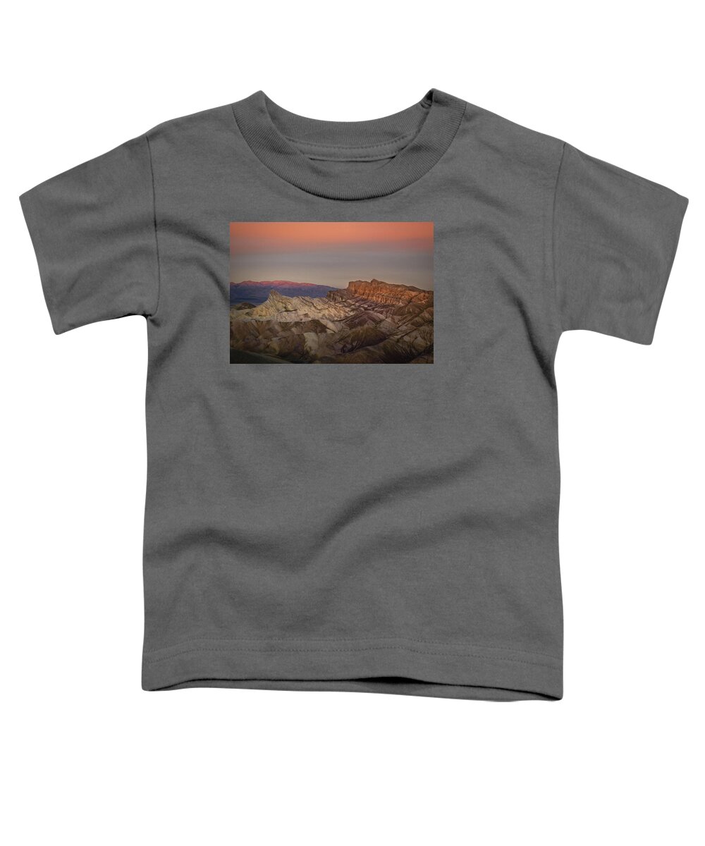 Death Valley Sunrise Toddler T-Shirt featuring the photograph Zabriskie Sunrise by Rebecca Herranen