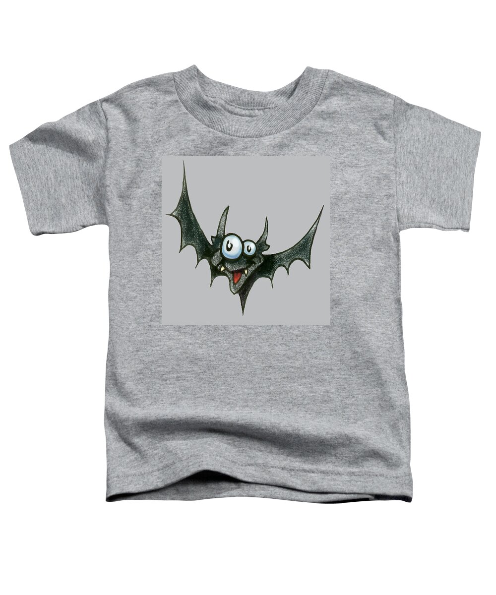 Bat Toddler T-Shirt featuring the digital art Batty #2 by Kevin Middleton