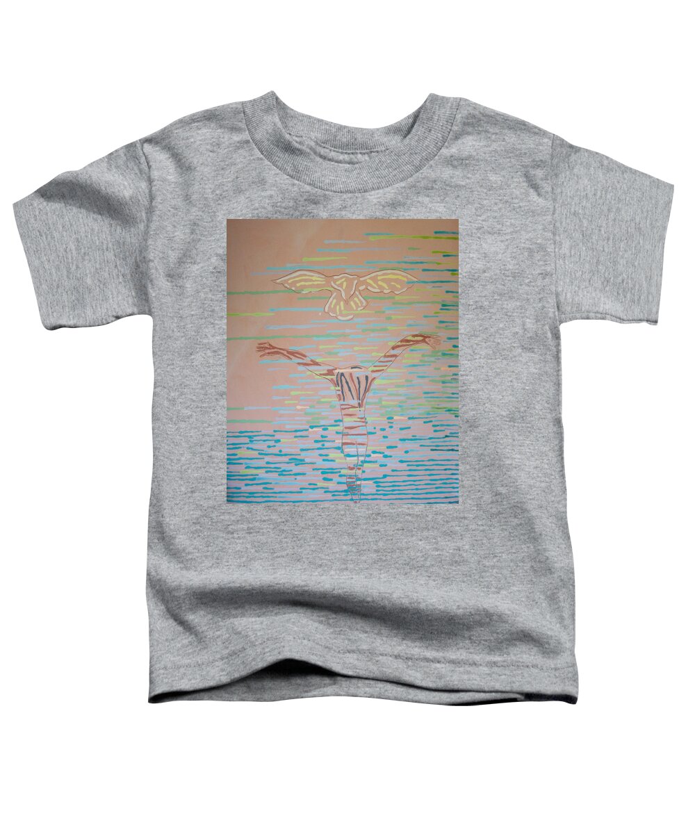 Jesus Toddler T-Shirt featuring the painting Deliverance #1 by Gloria Ssali