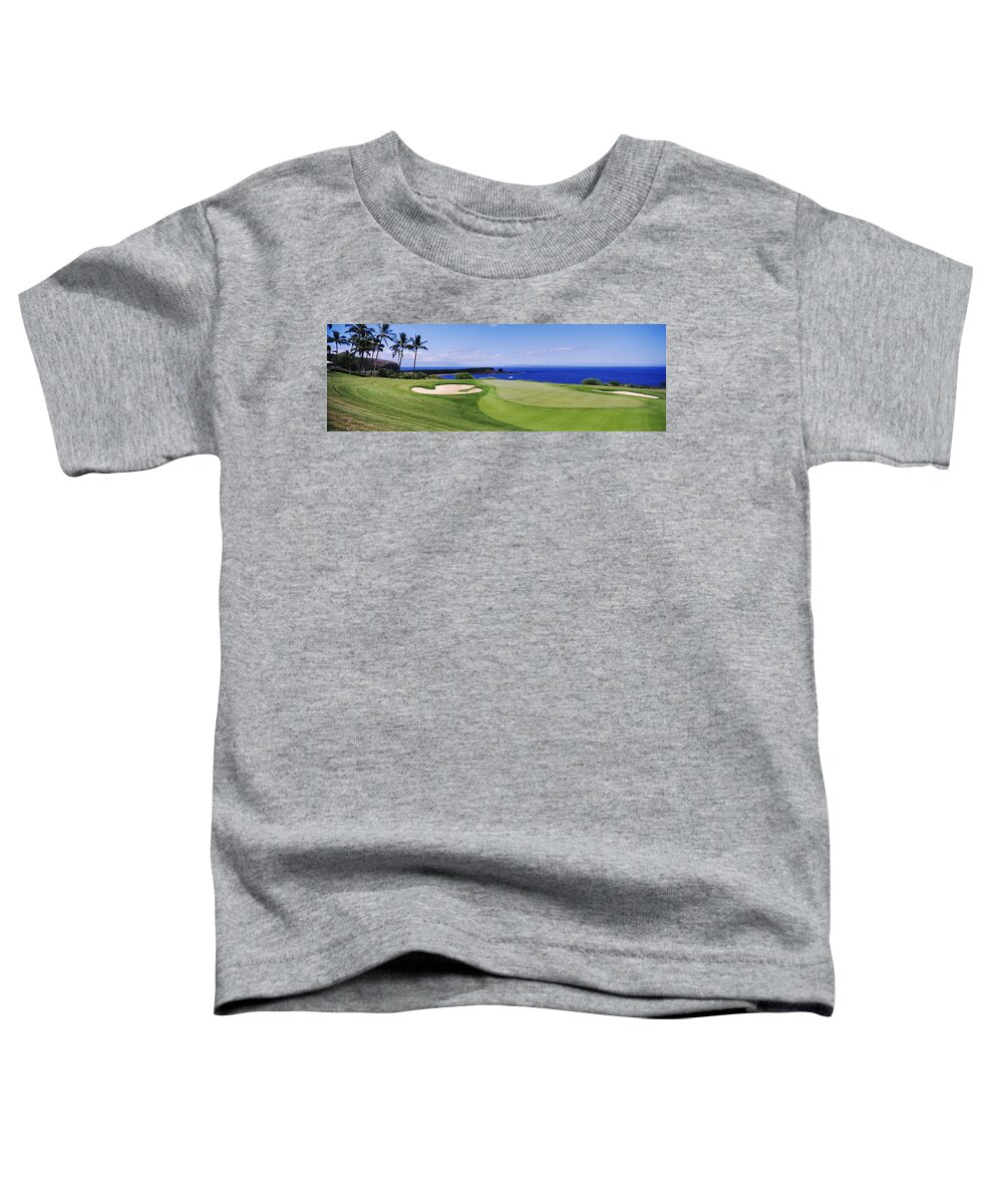 Photography Toddler T-Shirt featuring the photograph Golf Course At The Oceanside, The #1 by Panoramic Images