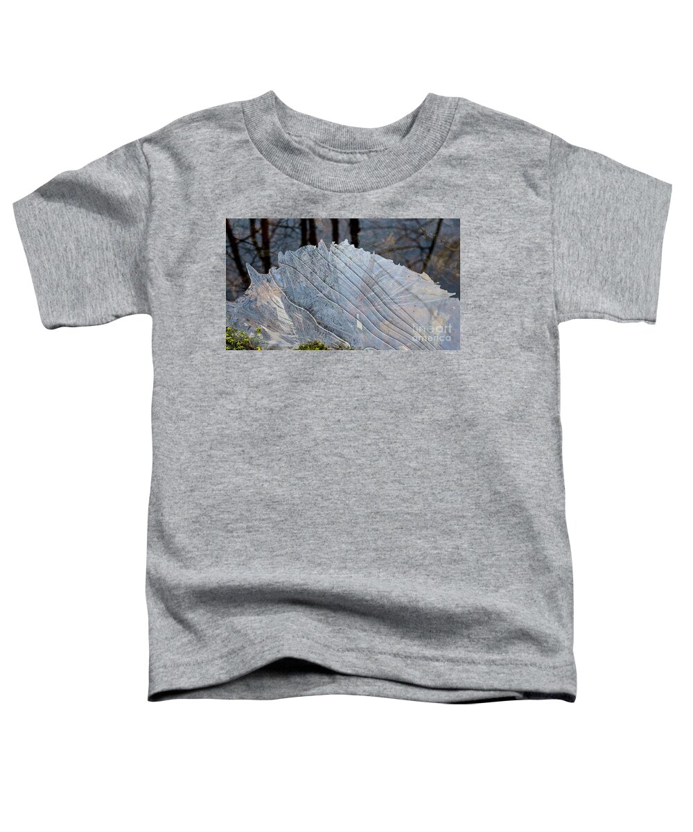 Maine Toddler T-Shirt featuring the photograph Ice on creek by Steven Ralser