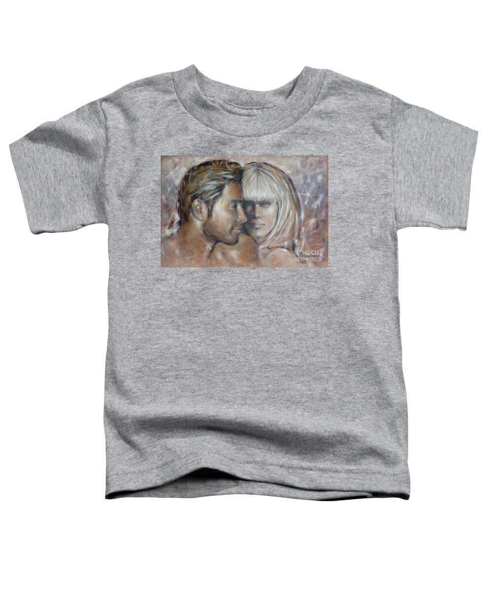 Love Toddler T-Shirt featuring the painting Love Is In The Air 260709 by Selena Boron