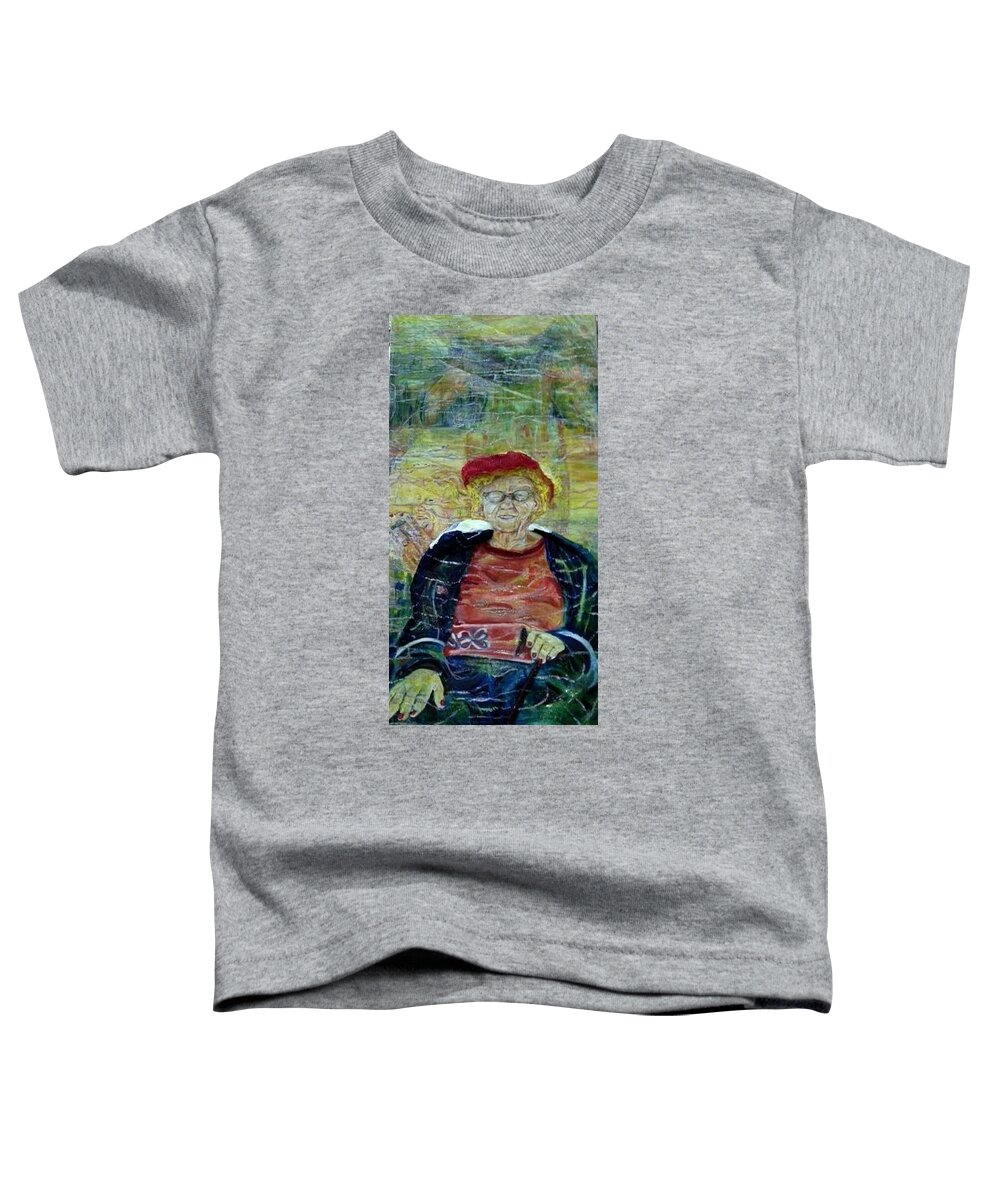  Toddler T-Shirt featuring the painting Mrs Boyda by Peggy Blood