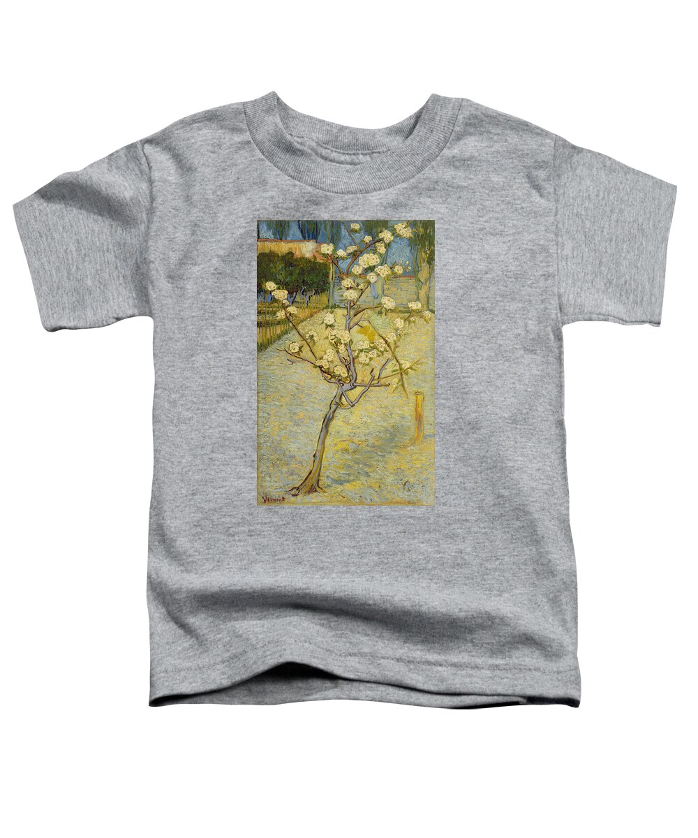 Vincent Van Gogh Toddler T-Shirt featuring the painting Small Pear Tree In Blossom #1 by Vincent Van Gogh