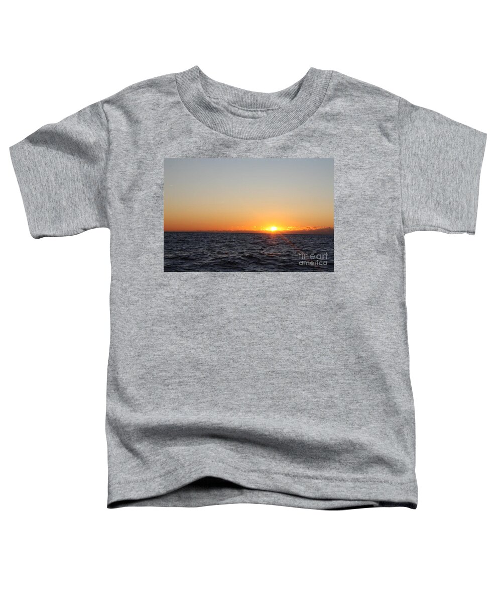 Winter Sunrise Over The Ocean Toddler T-Shirt featuring the photograph Winter Sunrise Over The Ocean by John Telfer