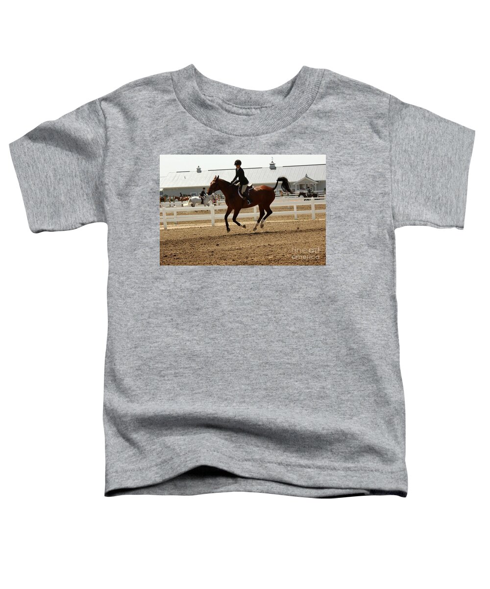 Horse Toddler T-Shirt featuring the photograph 1hunter24 by Janice Byer