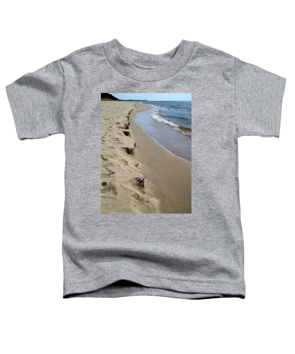 Lake Michigan Toddler T-Shirt featuring the photograph Lake Michigan Shoreline #2 by Michelle Calkins