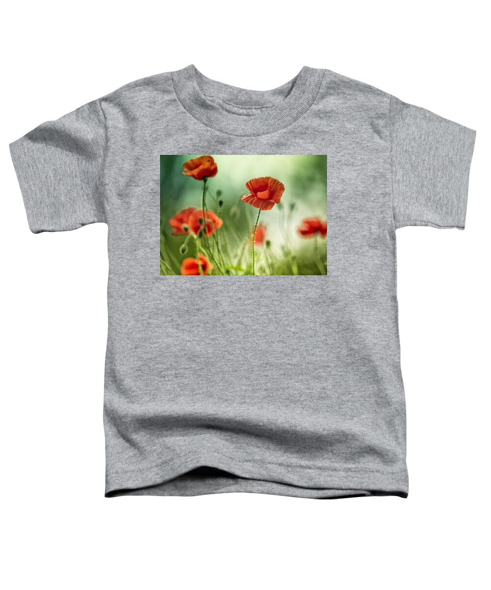 Poppy Toddler T-Shirt featuring the photograph Poppy Meadow #2 by Nailia Schwarz