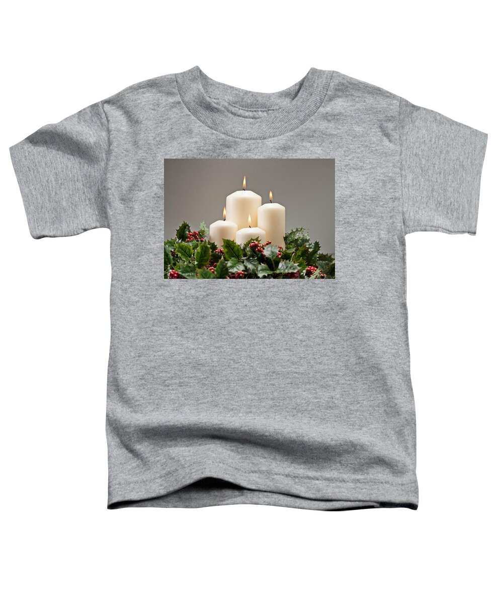 Cone Toddler T-Shirt featuring the photograph Advent wreath #25 by U Schade