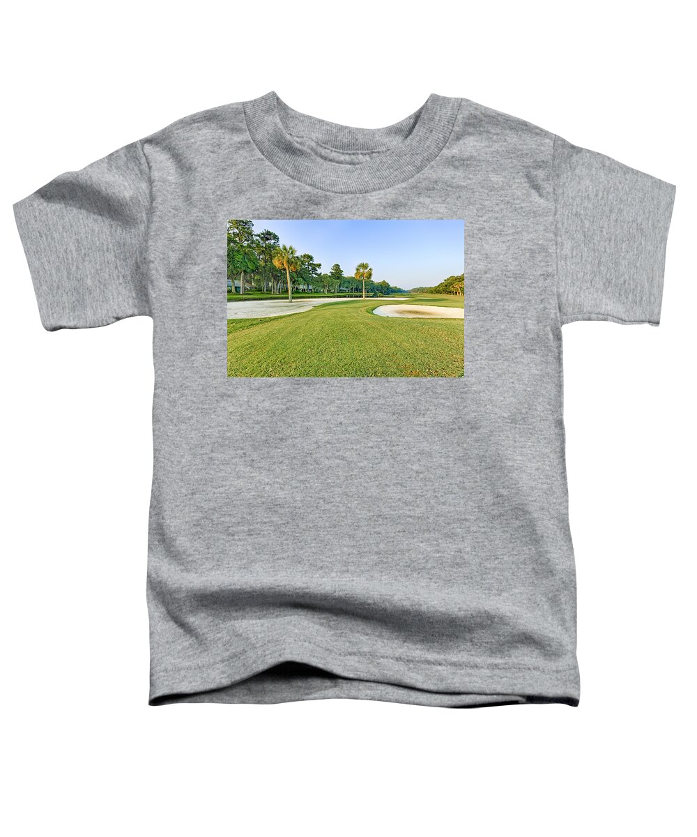 Abstract Toddler T-Shirt featuring the photograph Golf Course #3 by Peter Lakomy
