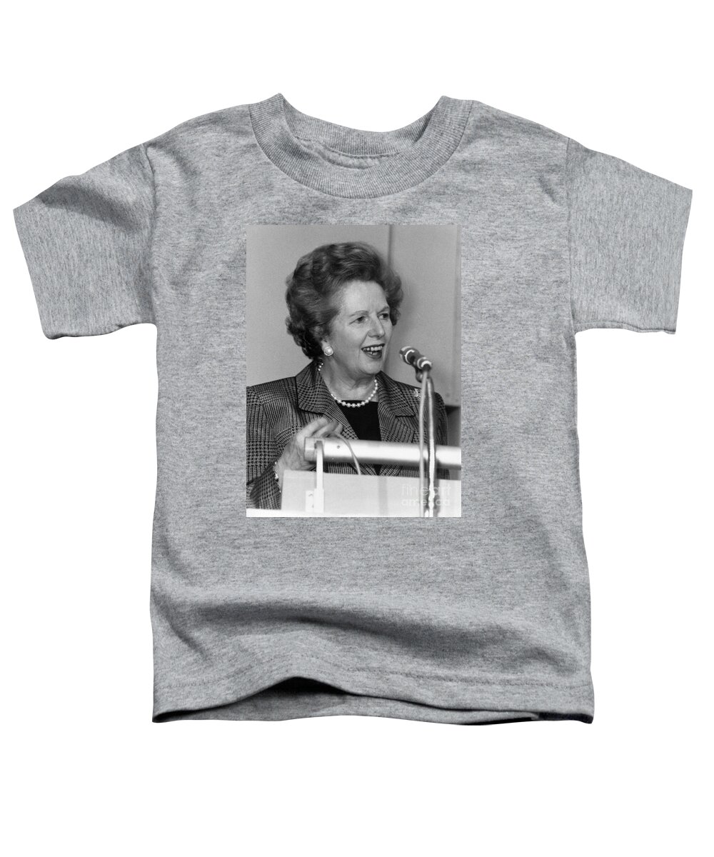 Margaret Toddler T-Shirt featuring the photograph Margaret Thatcher #3 by David Fowler