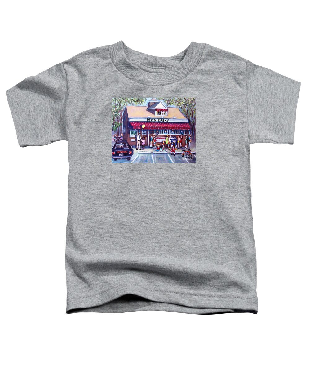 Landscape Toddler T-Shirt featuring the painting We All Scream For Ice Cream by Rita Brown