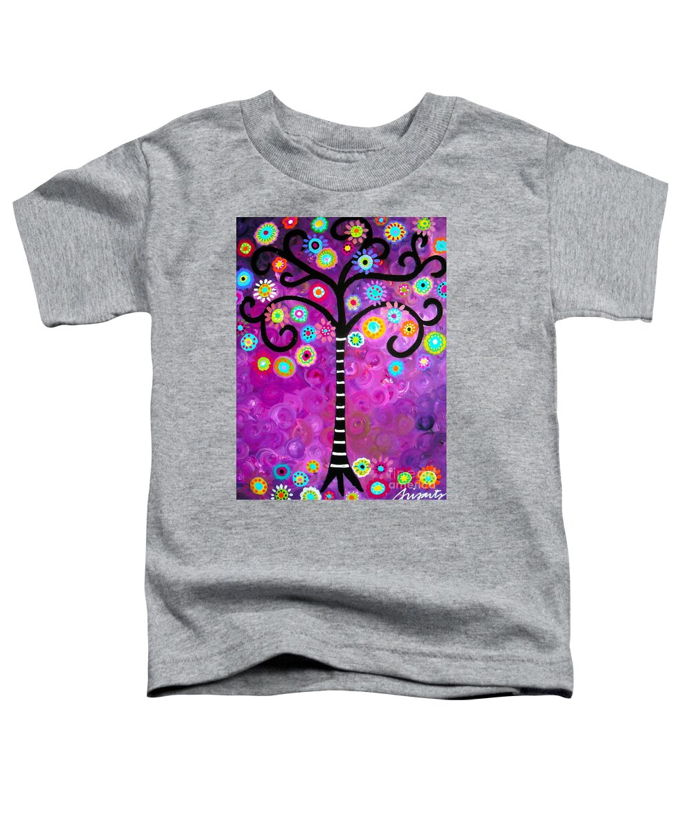 Tree Toddler T-Shirt featuring the painting Tree Of Life #6 by Pristine Cartera Turkus