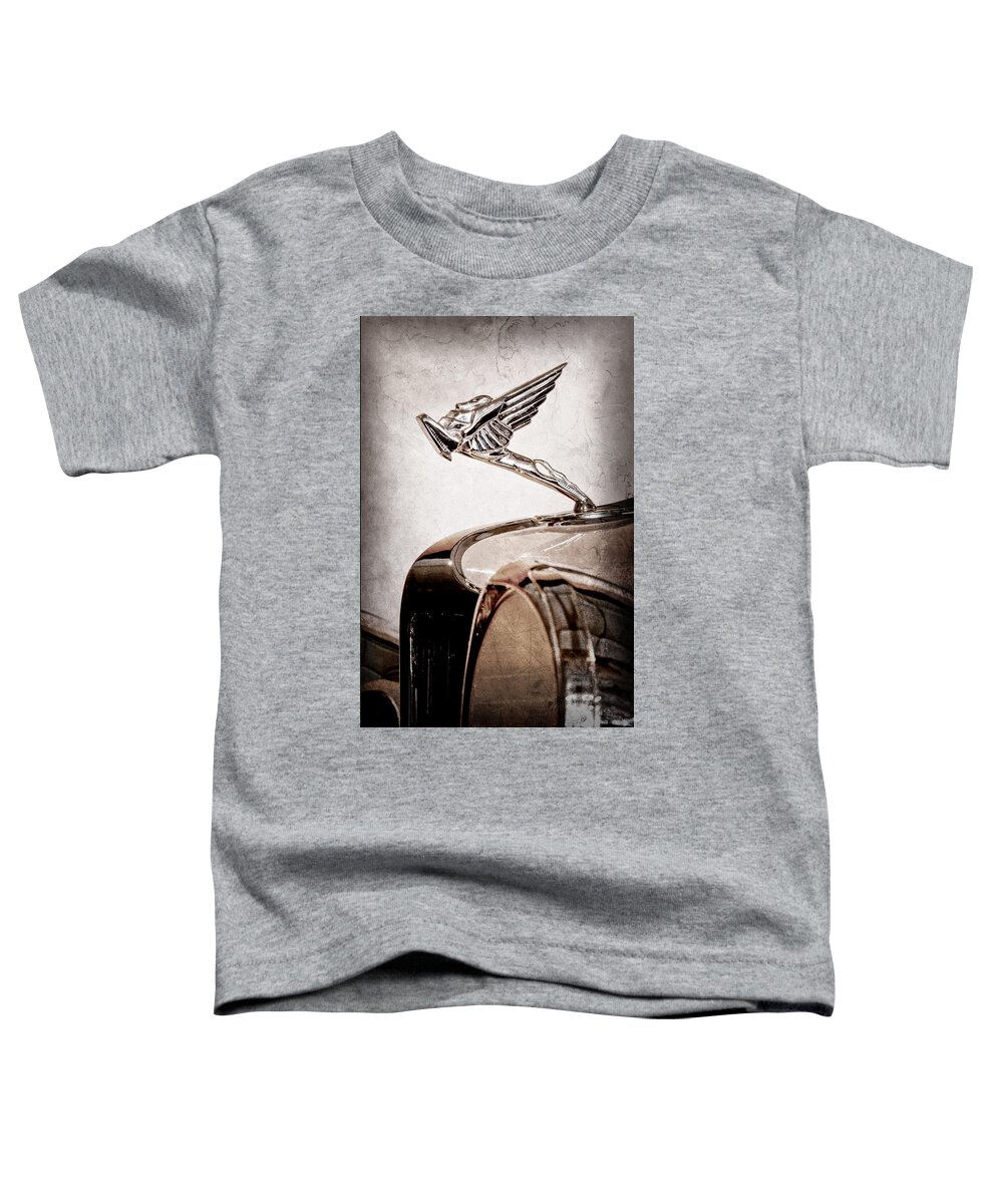 1931 Cord L-29 Legrande Speedster Hood Ornament Toddler T-Shirt featuring the photograph 1931 Cord L-29 LeGrande Speedster Hood Ornament #5 by Jill Reger