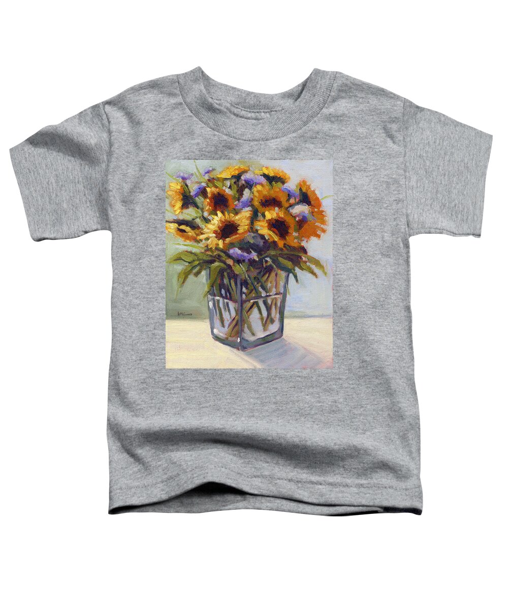 Summer Toddler T-Shirt featuring the painting Summer Bouquet 4 by Konnie Kim