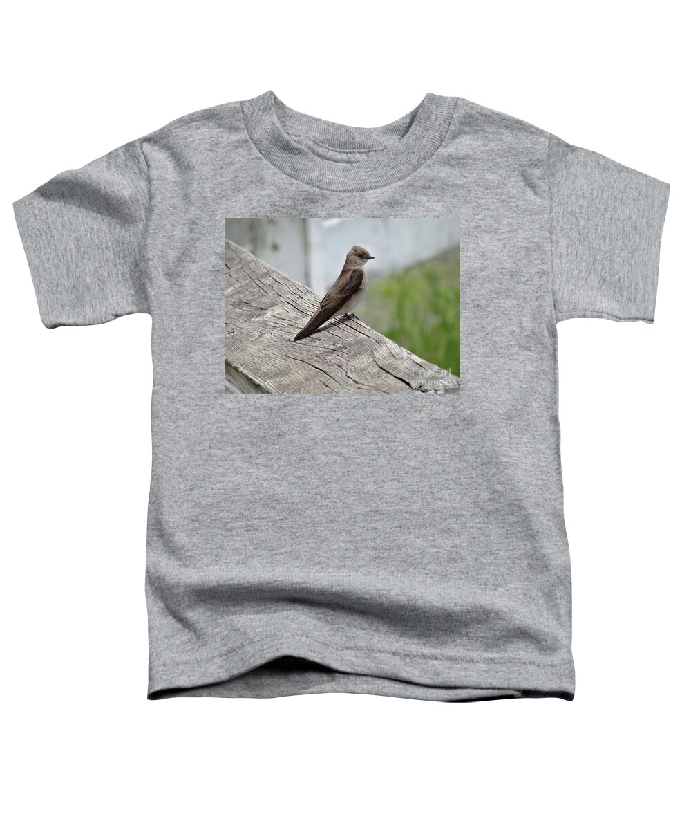 Bird Toddler T-Shirt featuring the photograph A Rather Military Bird by Christopher Plummer