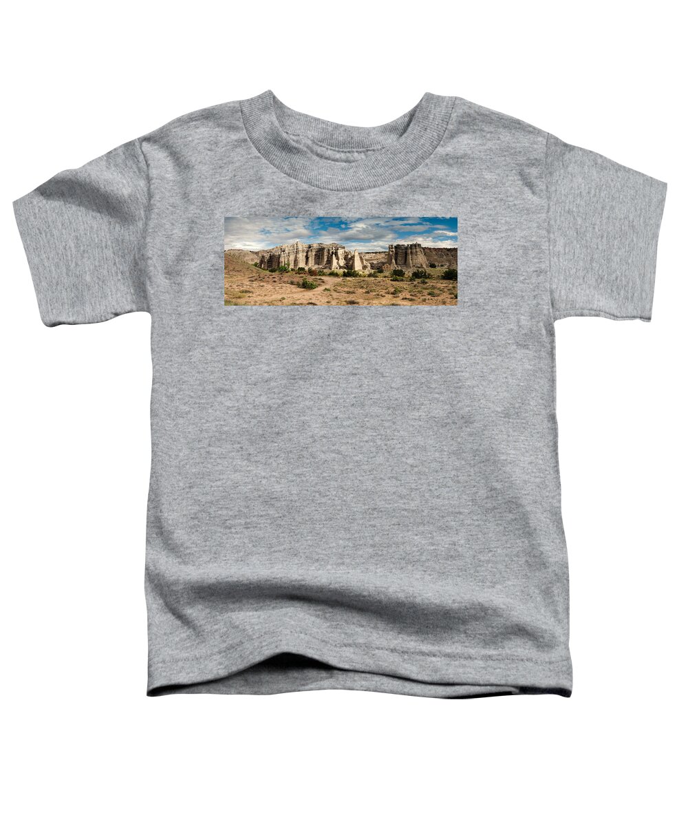 Plaza Blanca Toddler T-Shirt featuring the photograph Abiquiu New Mexico Plaza Blanca in Technicolor by Silvio Ligutti