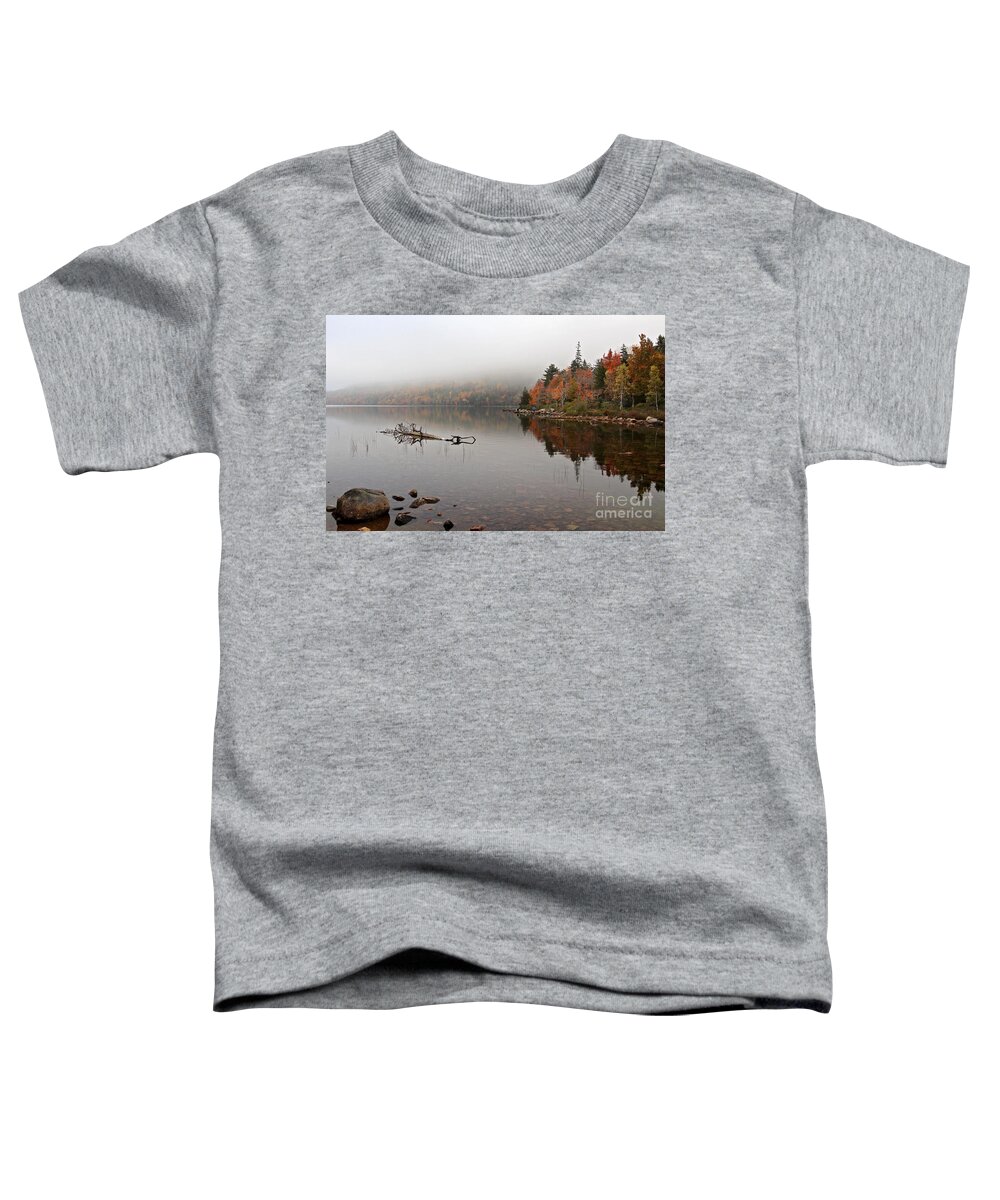 Acadia National Park Toddler T-Shirt featuring the photograph Acadia in the Fog by Karin Pinkham