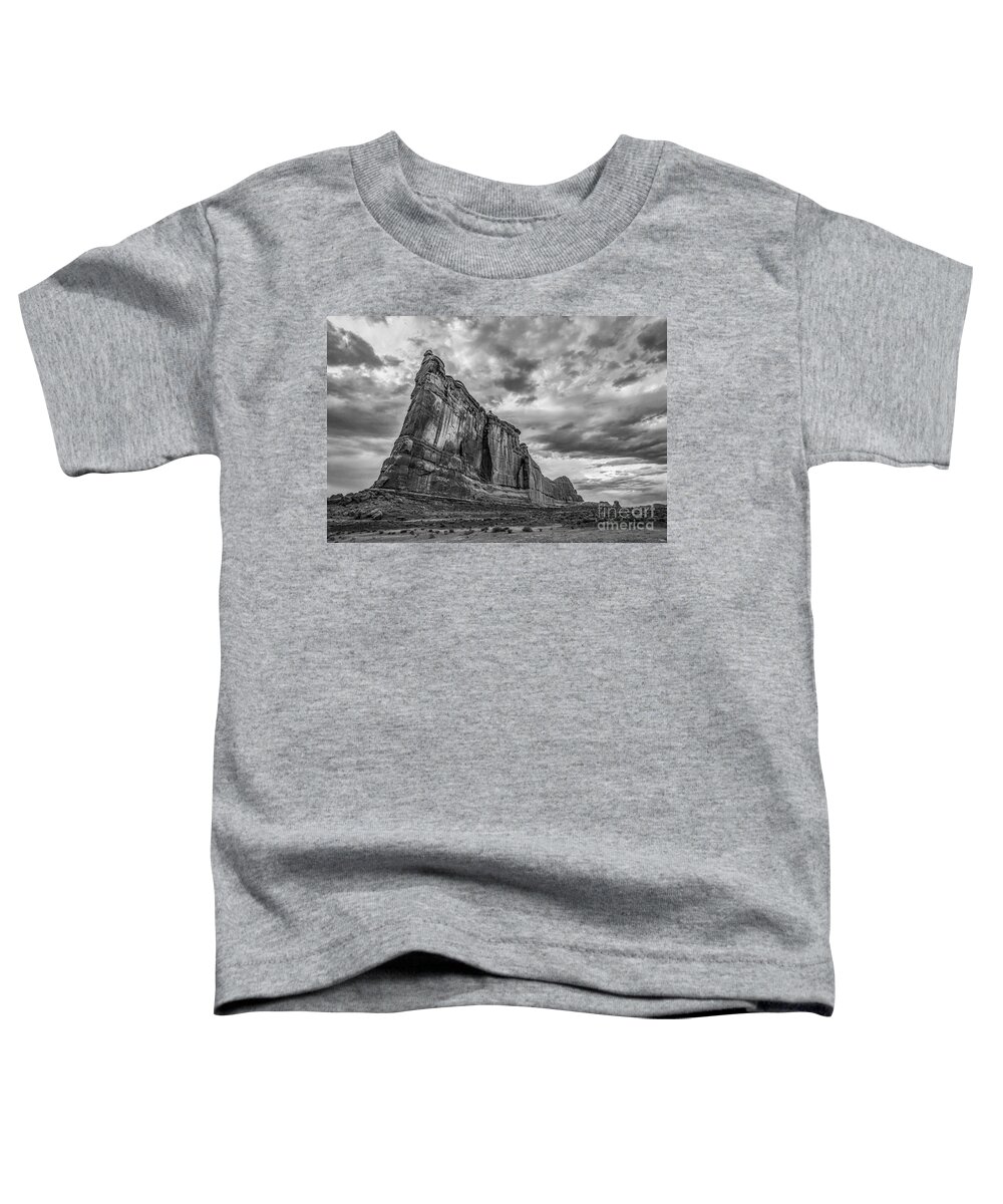 Sunset Toddler T-Shirt featuring the photograph All Aboard BW by Michael Ver Sprill