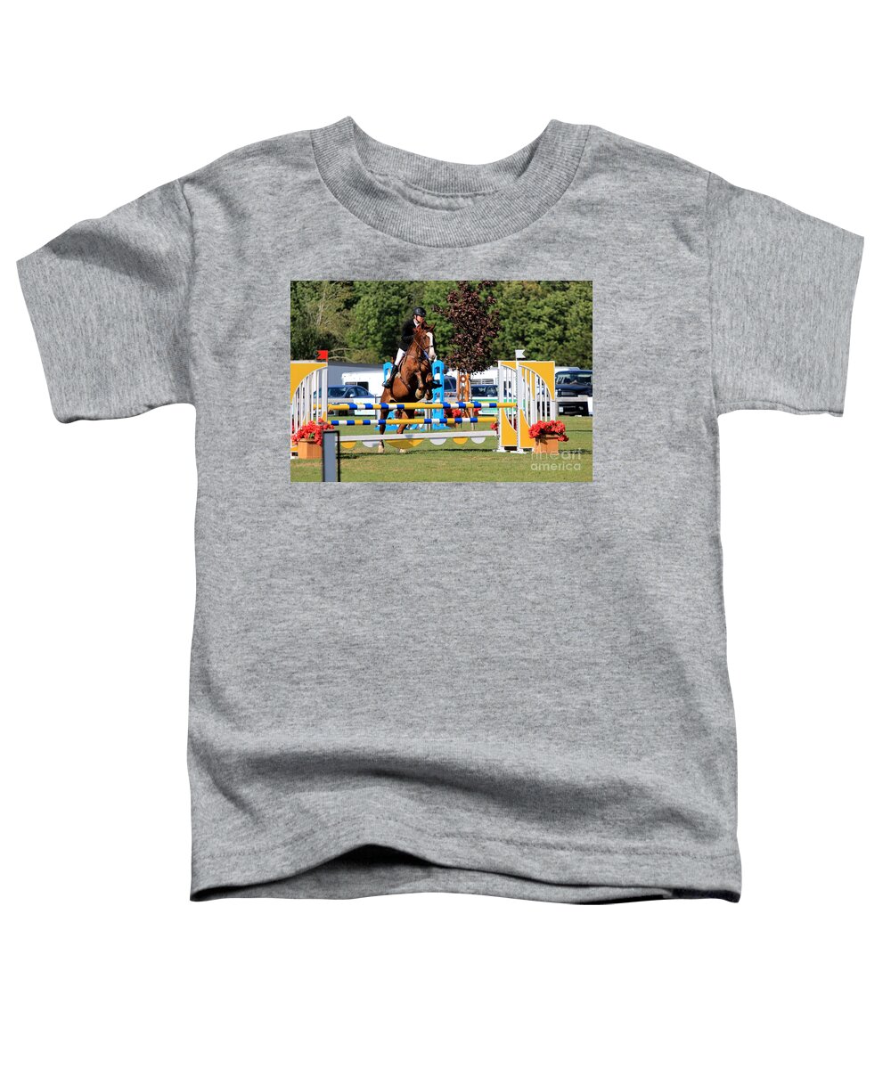 Horse Toddler T-Shirt featuring the photograph An-su-jumper46 by Janice Byer