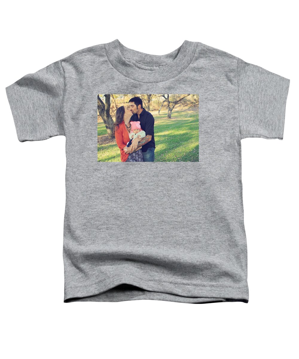 Families Toddler T-Shirt featuring the photograph And She's Here by Laurie Search