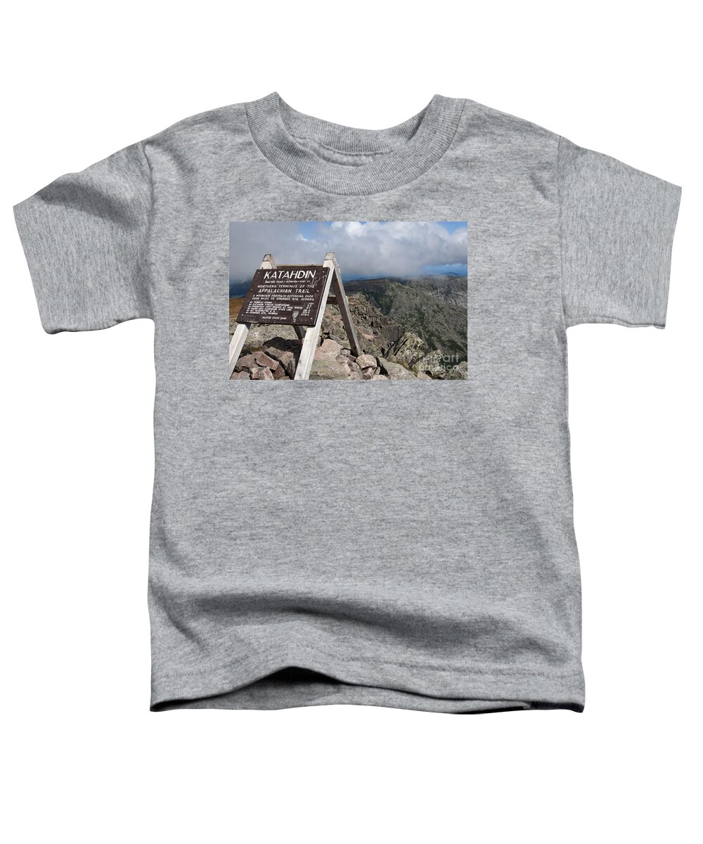 At Toddler T-Shirt featuring the photograph Appalachian Trail Mount Katahdin by Glenn Gordon