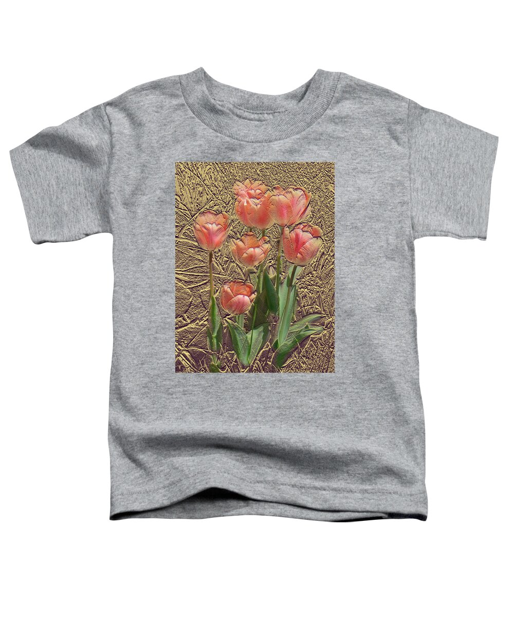  Toddler T-Shirt featuring the photograph Apricot Tulips by Steve Karol
