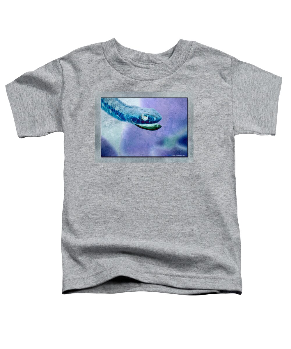 Snake Toddler T-Shirt featuring the photograph Aqua Serpent 3 by WB Johnston