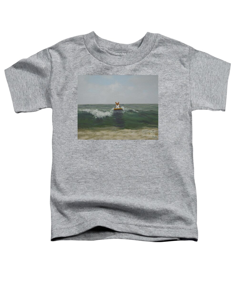 Seascape Toddler T-Shirt featuring the painting Arriving from Wales by Phyllis Andrews