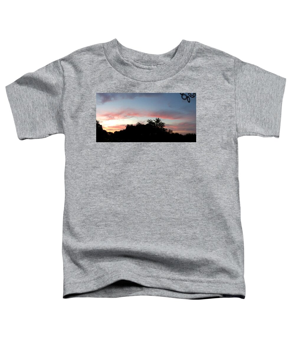 Austin Toddler T-Shirt featuring the painting Austin Sunset by Troy Caperton