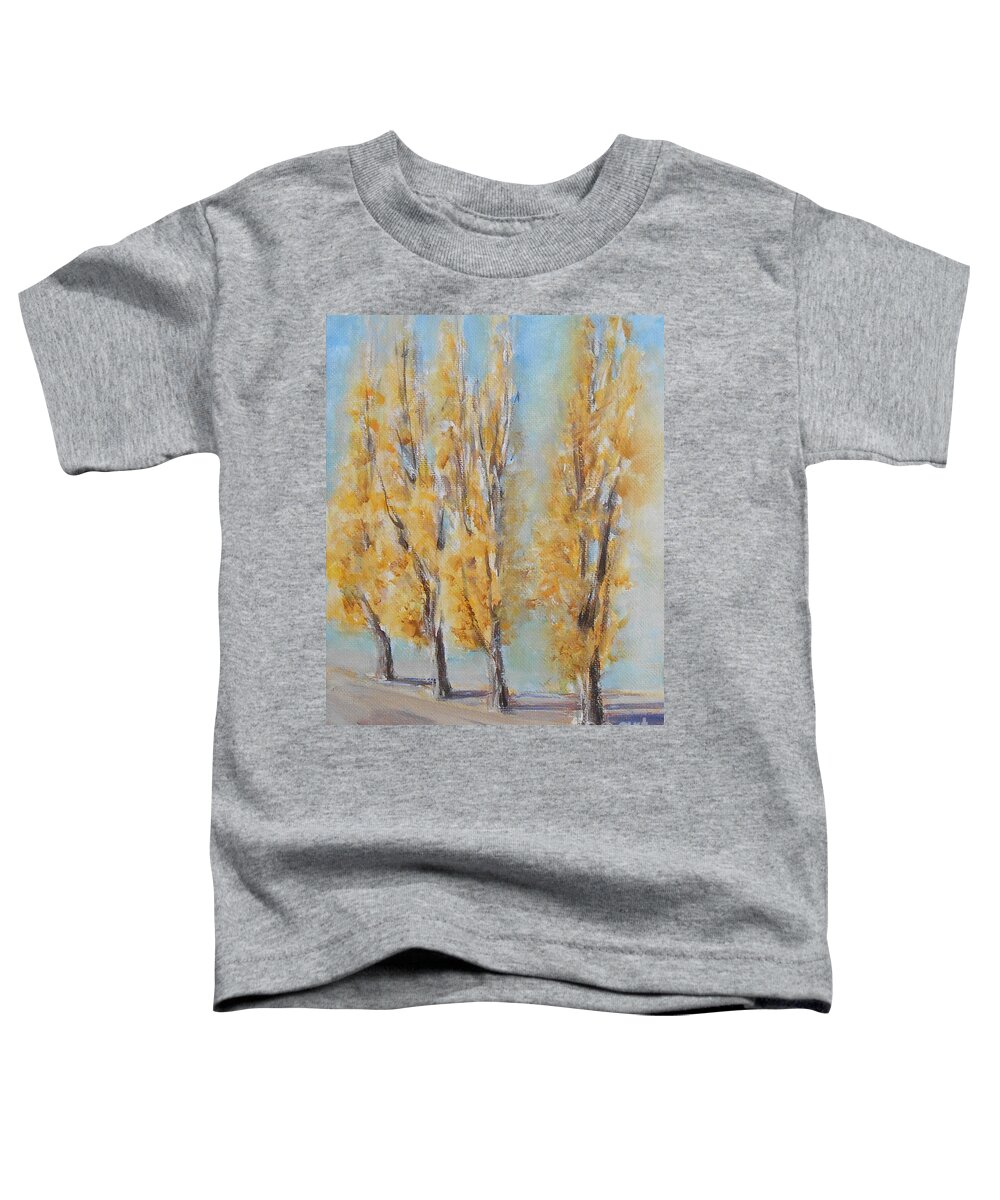 Landscape Toddler T-Shirt featuring the painting Autumn by Jane See