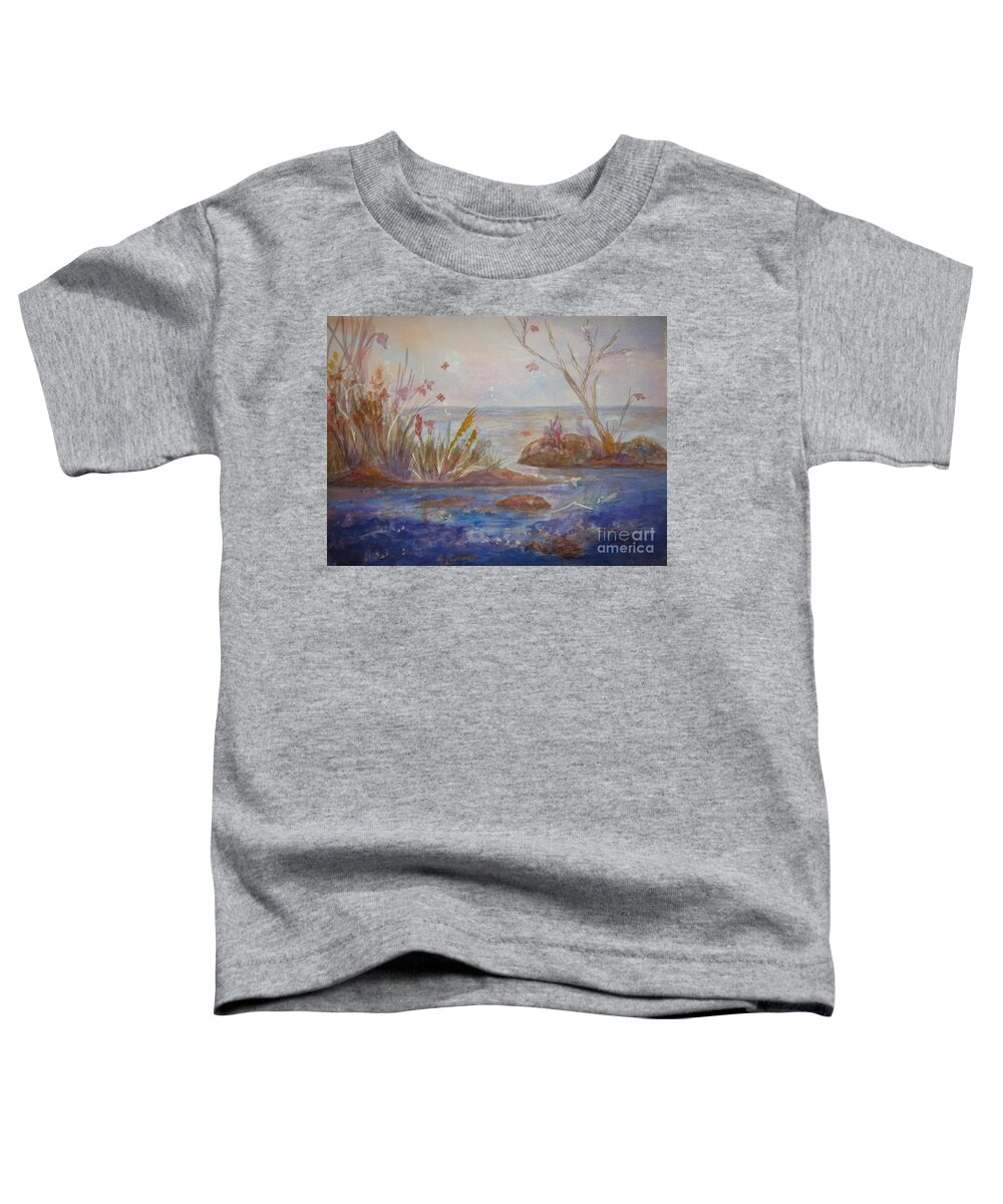 Autum Decor Toddler T-Shirt featuring the painting Autumnal Fantasy by Ellen Levinson