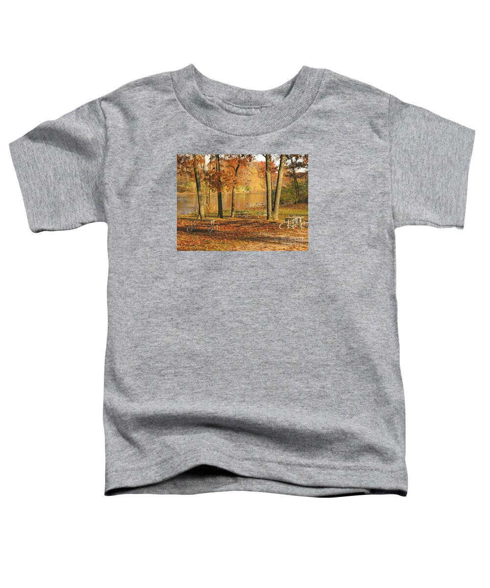 Autumn Toddler T-Shirt featuring the photograph Autumn's End by Ann Horn