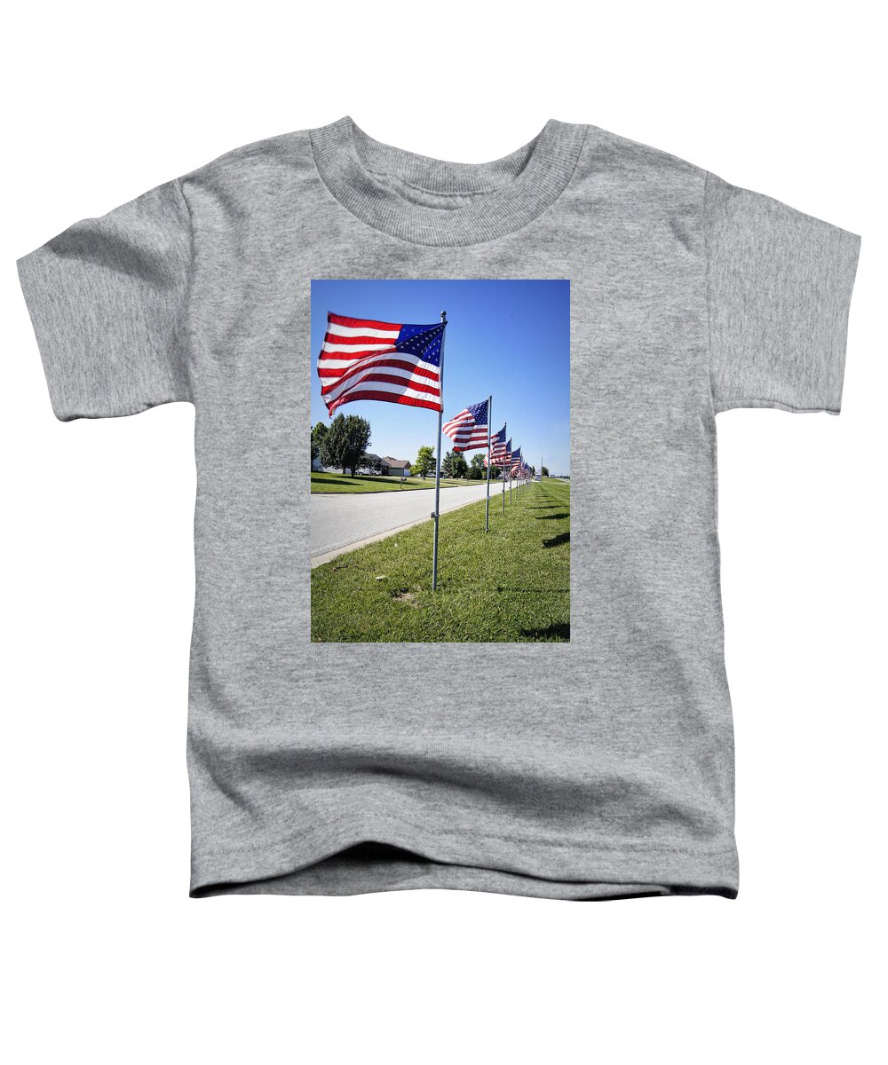avenue Of The Flags Toddler T-Shirt featuring the photograph Avenue of the Flags by Cricket Hackmann