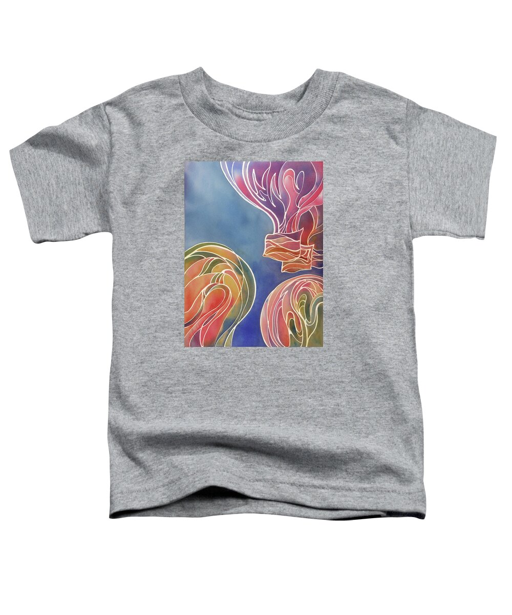 Watercolor Toddler T-Shirt featuring the painting Balloons III by Johanna Axelrod