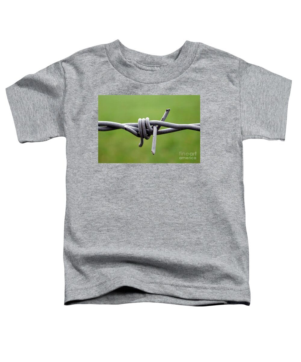 'barbed Wire' Toddler T-Shirt featuring the photograph Barbed by Vix Edwards