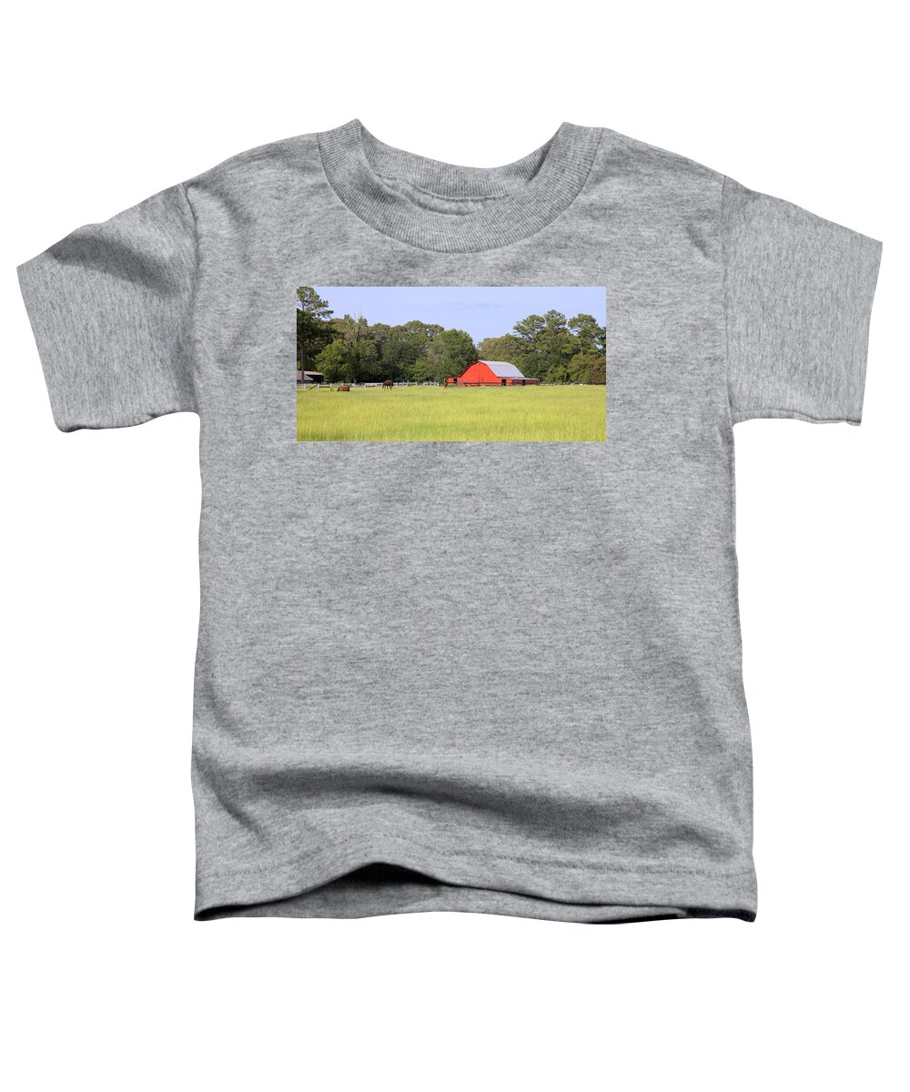 1979 Toddler T-Shirt featuring the photograph Barn and Pasture by Gordon Elwell