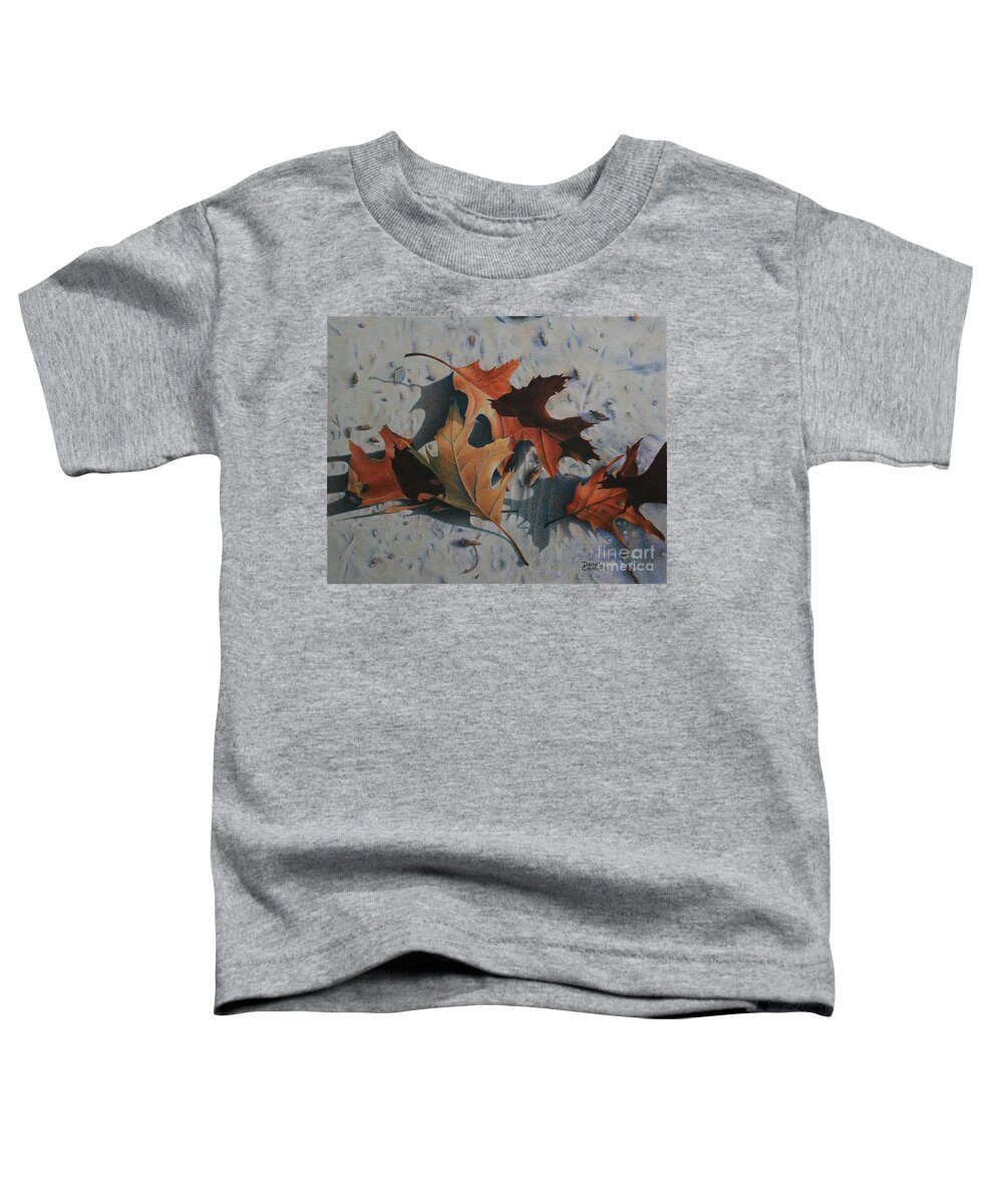 Beach Toddler T-Shirt featuring the drawing Beached by Pamela Clements