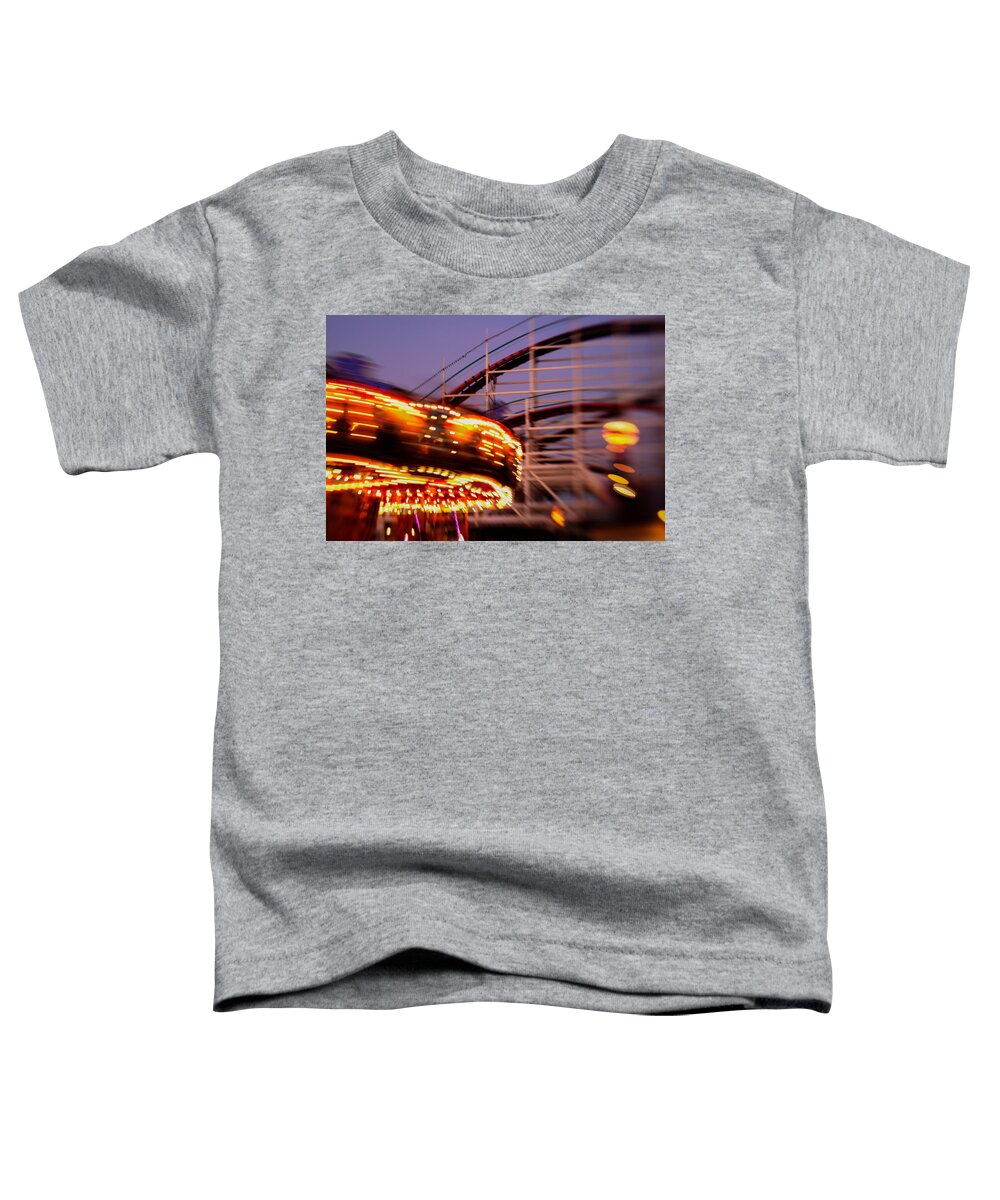 Carousel Toddler T-Shirt featuring the photograph Did I dream it Belmont Park Rollercoaster by Scott Campbell