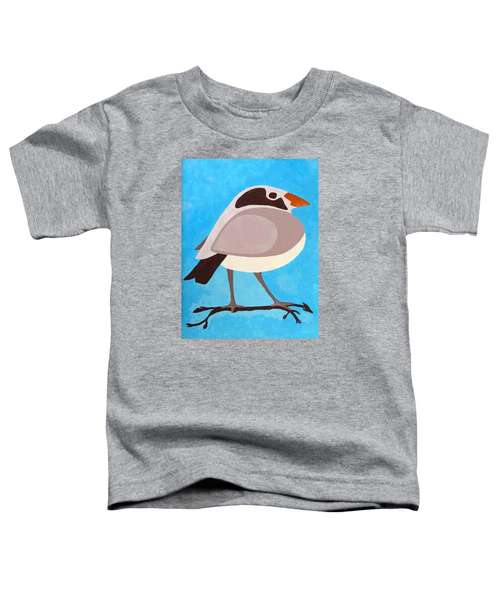 Bird On Branch Toddler T-Shirt featuring the painting Bird On Branch by Will Borden
