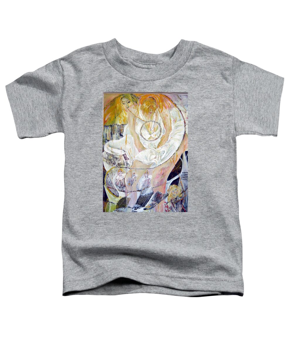 Figurative Toddler T-Shirt featuring the painting Blondie  by Peggy Blood