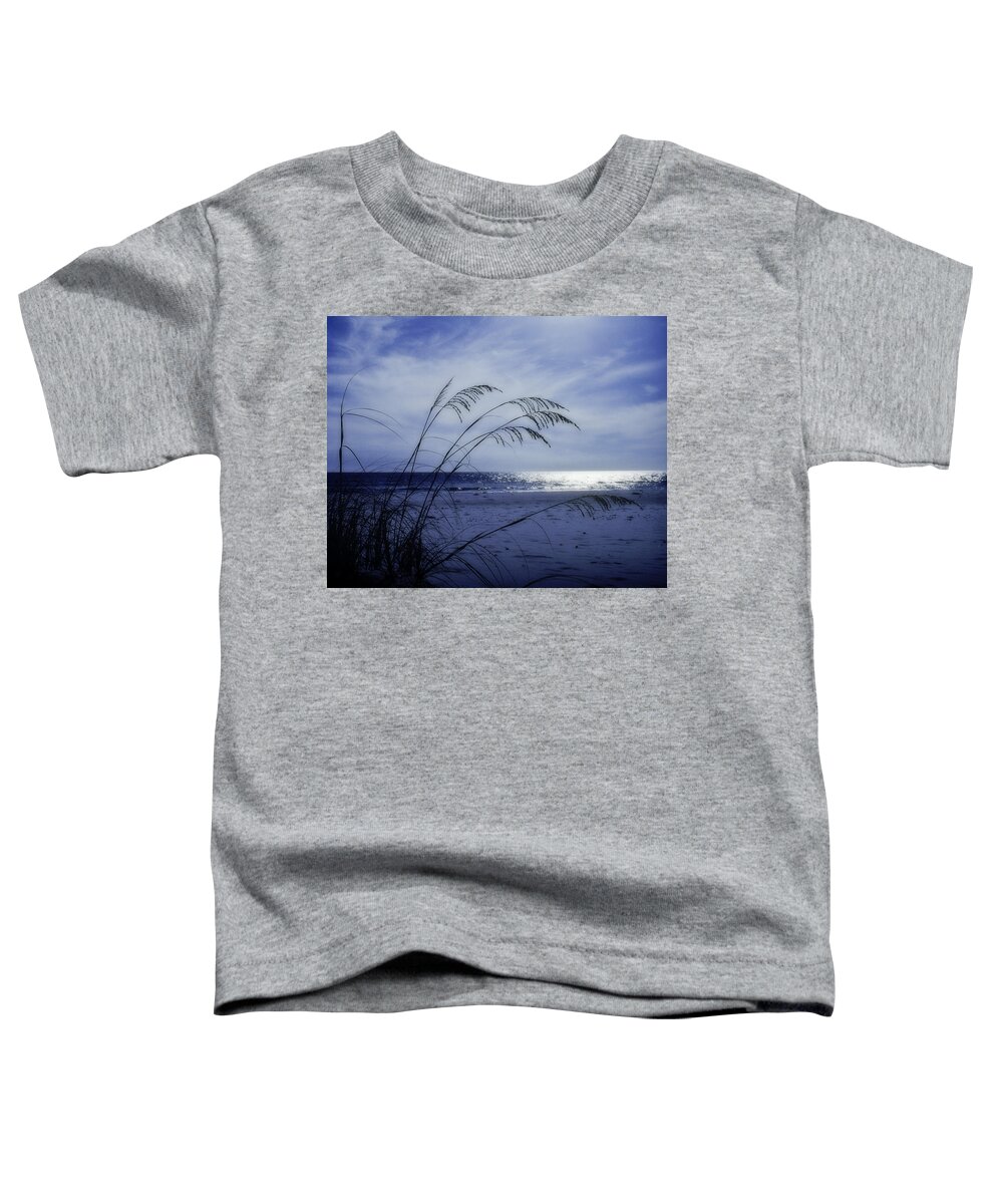Blue Toddler T-Shirt featuring the photograph Blue Beach by David and Carol Kelly