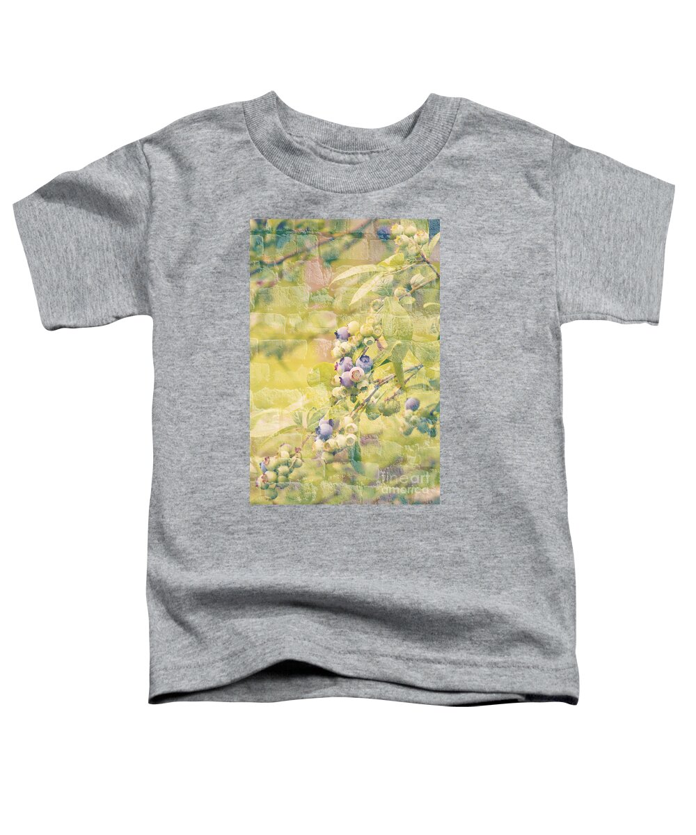 Blueberries Toddler T-Shirt featuring the photograph Blueberries Painted on the Wall by Alanna DPhoto
