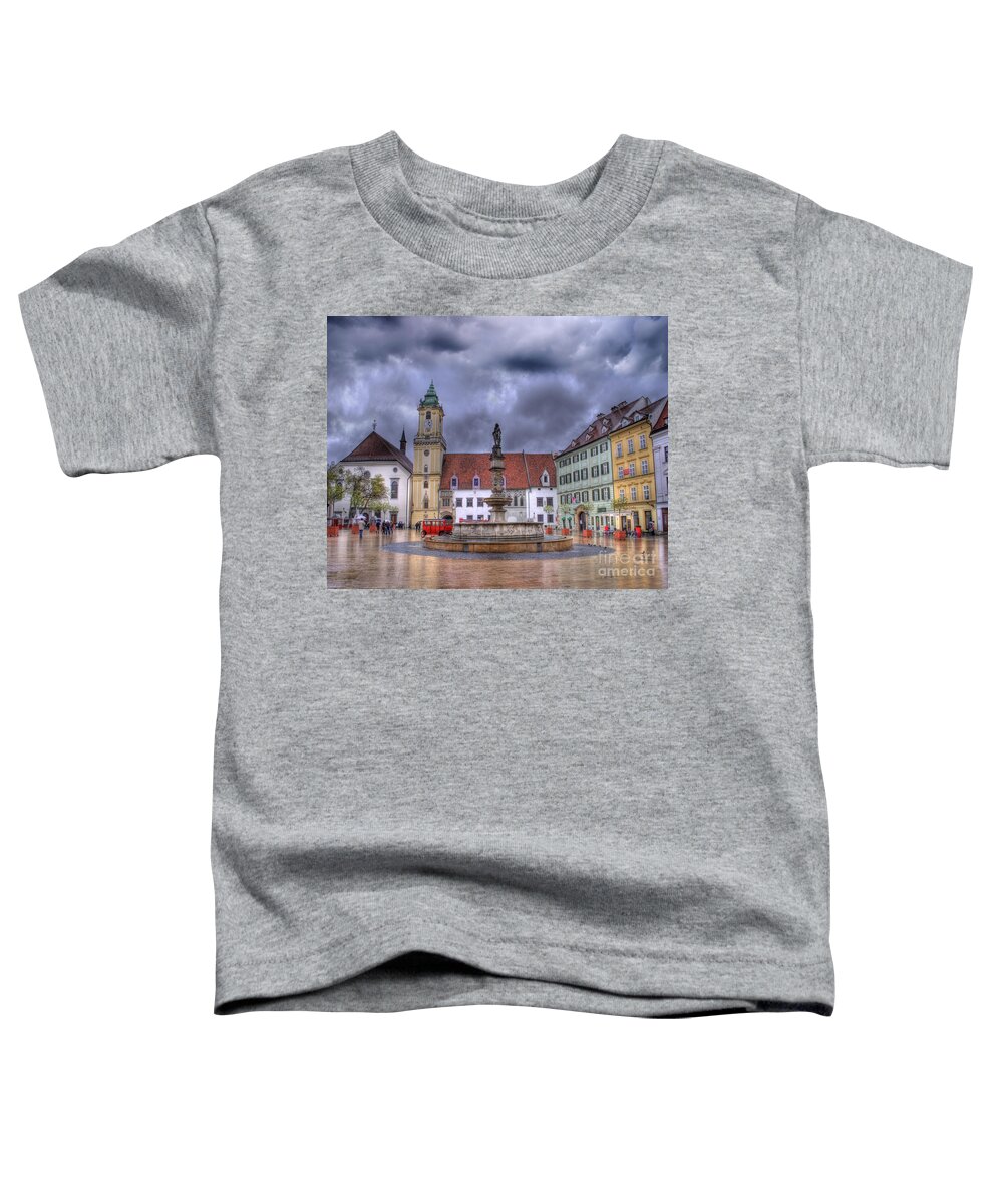 Bratislava Toddler T-Shirt featuring the photograph Bratislava Old Town Hall by Juli Scalzi