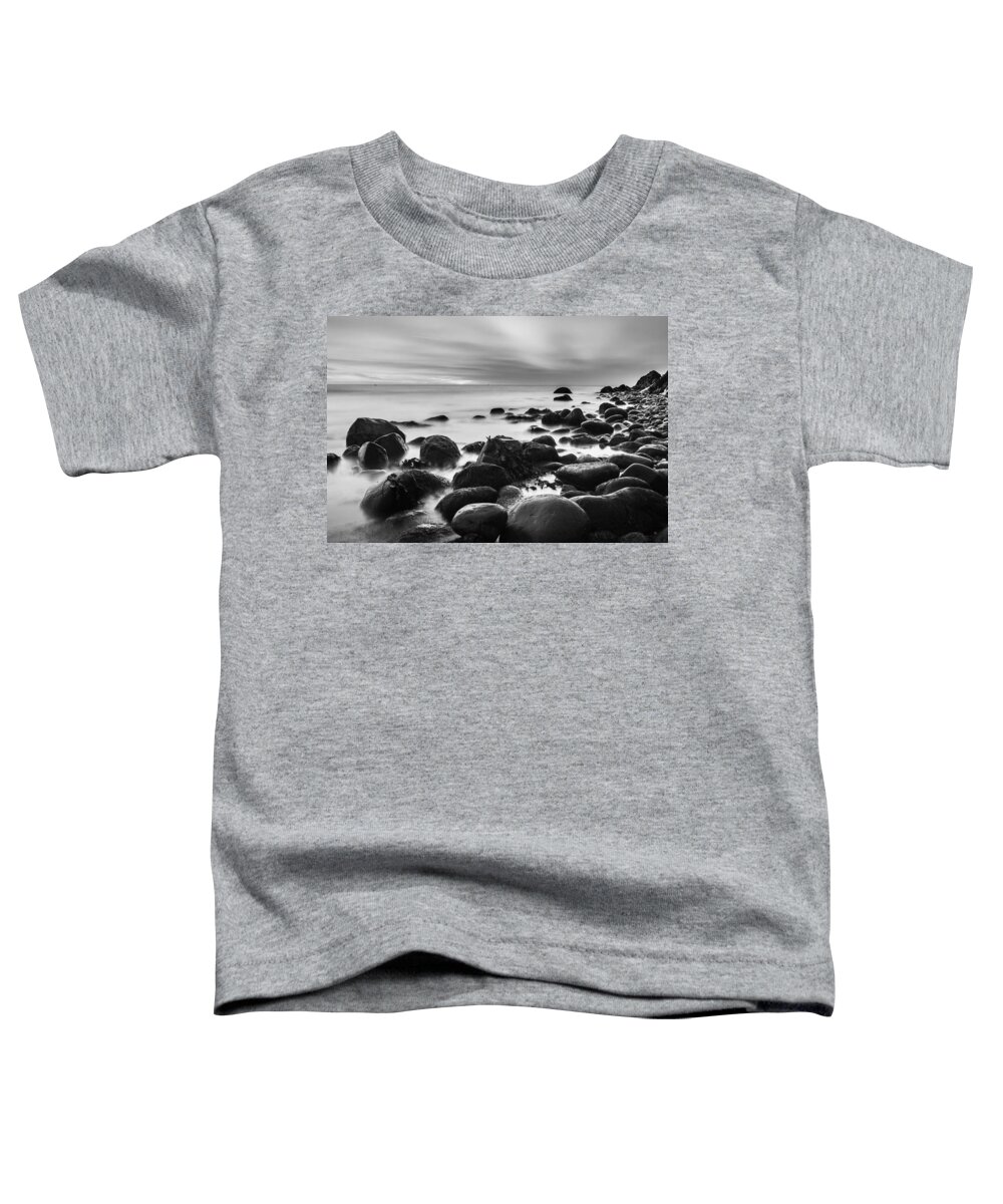Black Toddler T-Shirt featuring the photograph Bray Head and the Irish Sea by Semmick Photo