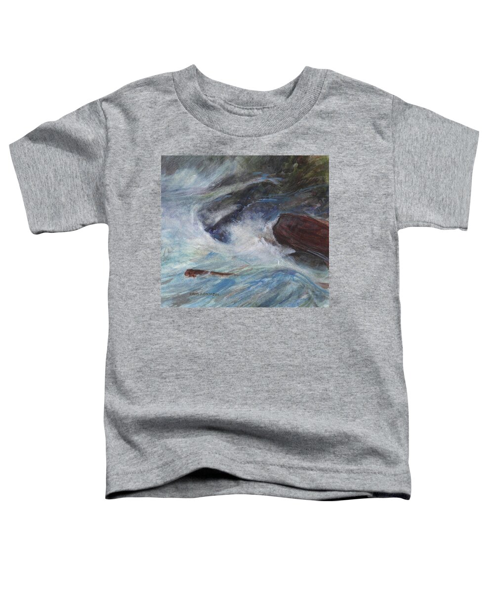 David Ladmore Toddler T-Shirt featuring the painting Bright Storm 2 by David Ladmore