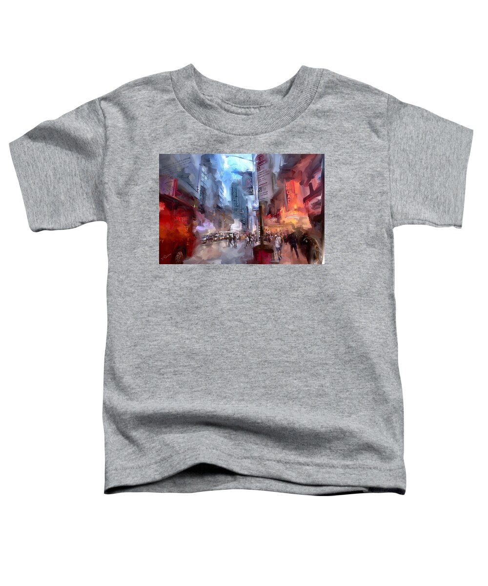 Evie Toddler T-Shirt featuring the photograph Broadway Nights by Evie Carrier