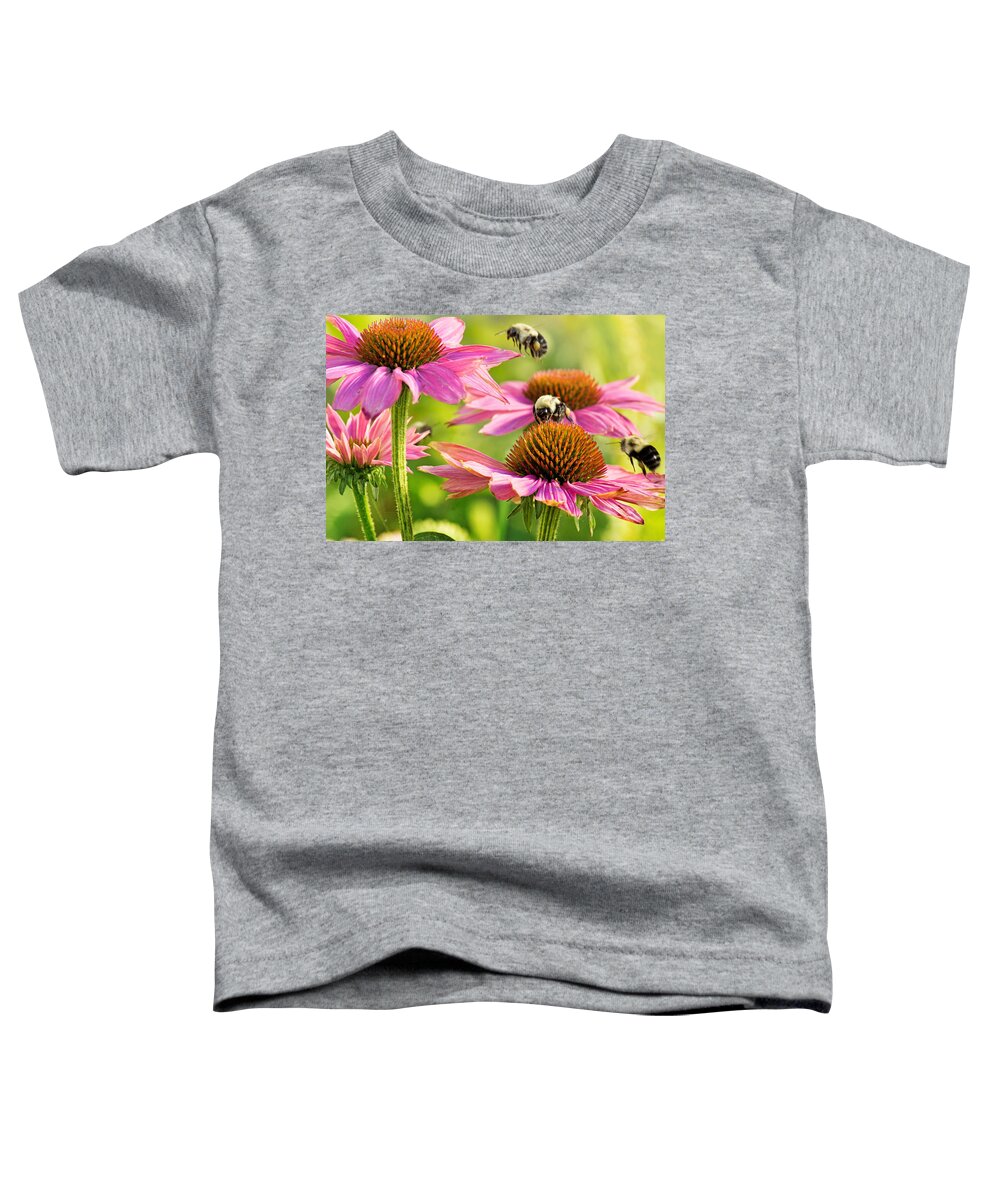Bee Toddler T-Shirt featuring the photograph Bumbling Bees by Bill Pevlor