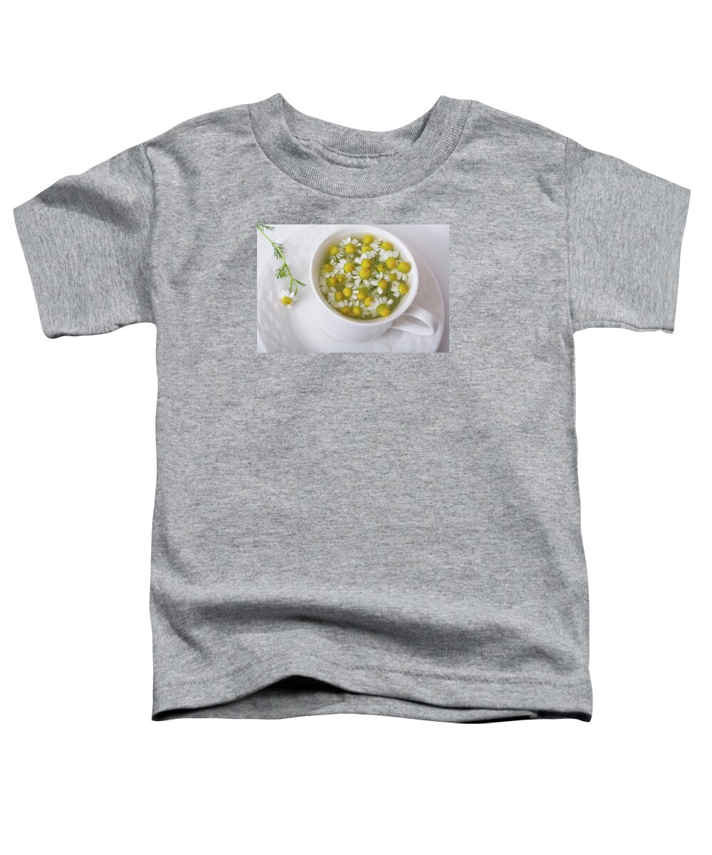 Chamomile Flowers Toddler T-Shirt featuring the photograph Chamomile Tea by Diane Macdonald